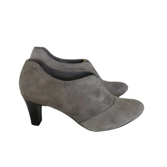 Easy Spirit Gray Suede Slip On  Ankle Boots 6 1/2 New In Box