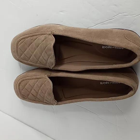 Easy Spirit Women’s Loafers - Fawn Tan Suede Leather - 9M