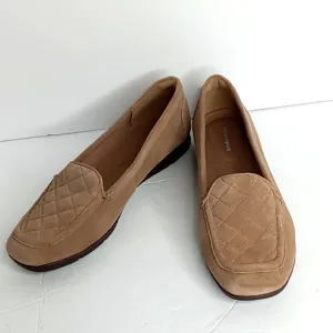 Easy Spirit Women’s Loafers - Fawn Tan Suede Leather - 9M