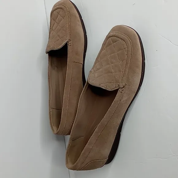 Easy Spirit Women’s Loafers - Fawn Tan Suede Leather - 9M