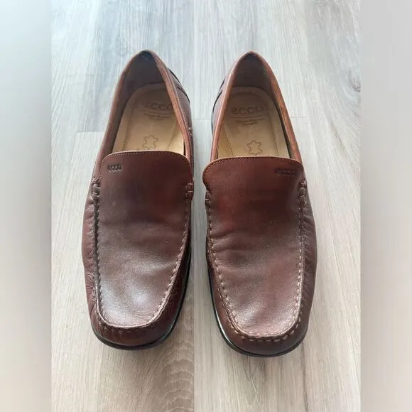 Ecco 45/11.5 Men's Brown Leather Loafers