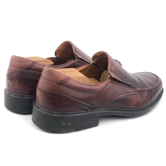 Ecco Brown Leather Casual Slip on Loafers EUR 47