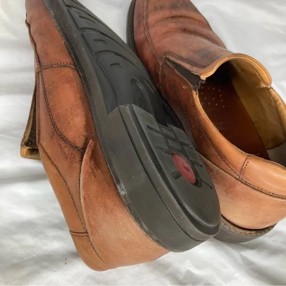 Ecco distressed leather loafers