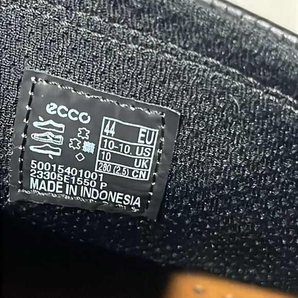 ECCO Men Helsinki 2 Slip-On Leather Loafers Size EU44-US10-10.5 BLACK dress shoe