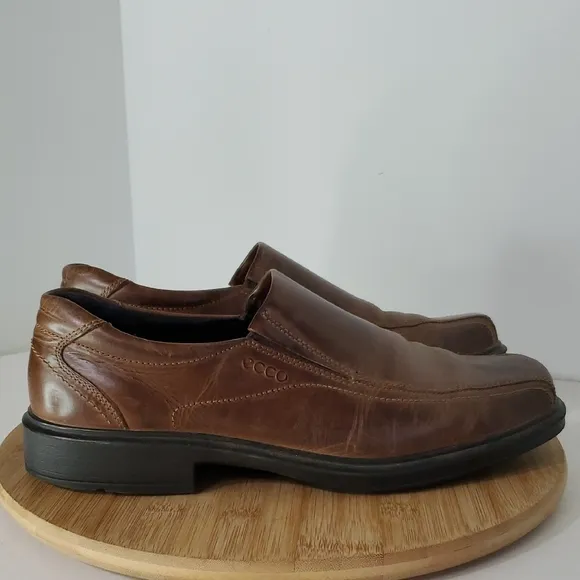ECCO Men's Brown Leather Loafers Size 44