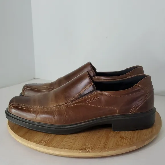 ECCO Men's Brown Leather Loafers Size 44
