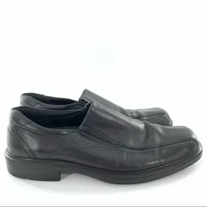 Ecco mens loafers size 45 11.5 black leather slip on comfort walking orthopedic