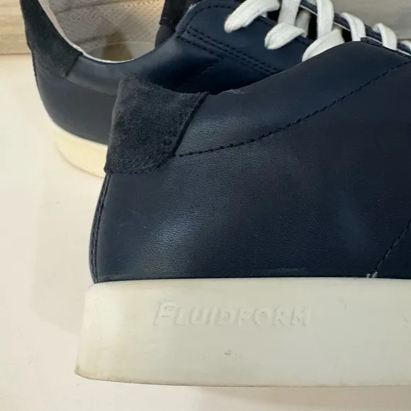ECCO Men’s Navy Blue Leather Sneakers