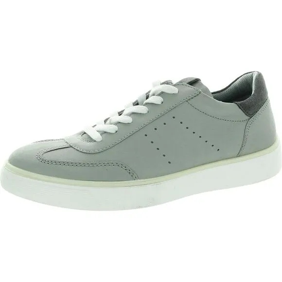 ECCO Mens Street Tray Gray Padded Insole Casual And Fashion Sneakers New