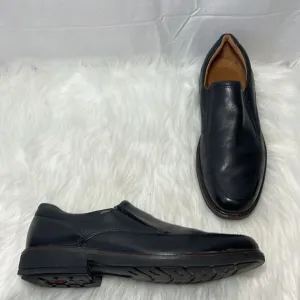 Ecco Smooth Black Leather City Slip-On Loafers Sz 12