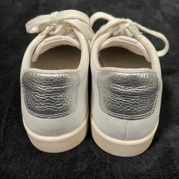 Ecco Street Lite Sneakers Retro Metallic Bronze Silver White Leather 41