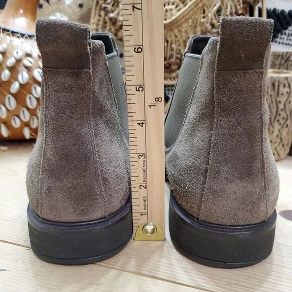 ECCO Vitrus II Men's US 11/EU 45 Slip On Chelsea Ankle Boots Suede Taupe Gore