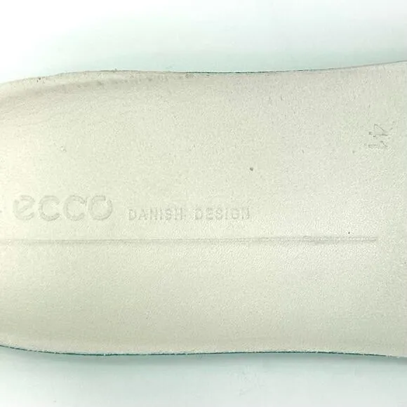 ECCO WHITE LEATHER LACE-UP CASUAL FASHION DANISH DESIGN UNISEX SNEAKERS