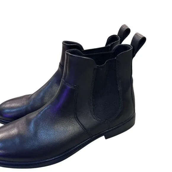ECCO Womens Sz 9/9.5 Black Leather Chelsea Classic Ankle Boots Women's EU 40