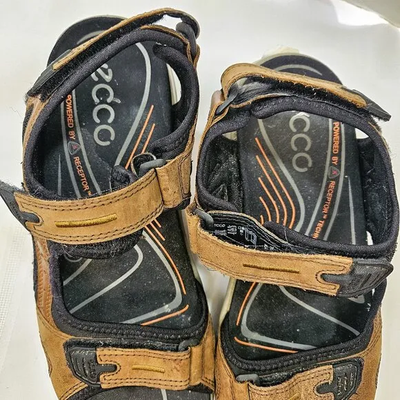 ECCO Yucatan Brown Men's Walking and Hiking Strap Sandals Size 43/10