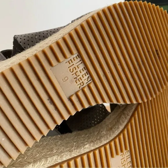Eileen Fisher Gray Espadrille Willow Wedge 2 Graphite Nubuck Sandals