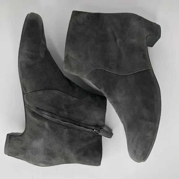 Eileen Fisher Gray Suede Booties Boots Size 9