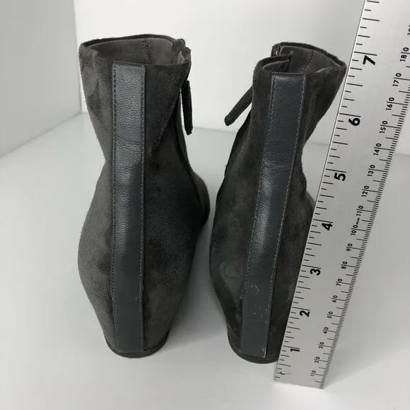 Eileen Fisher Gray Suede Booties Boots Size 9