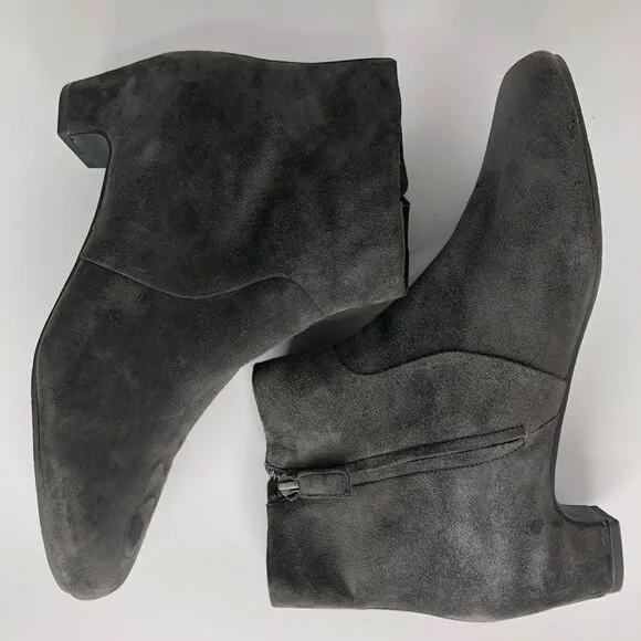 Eileen Fisher Gray Suede Booties Boots Size 9