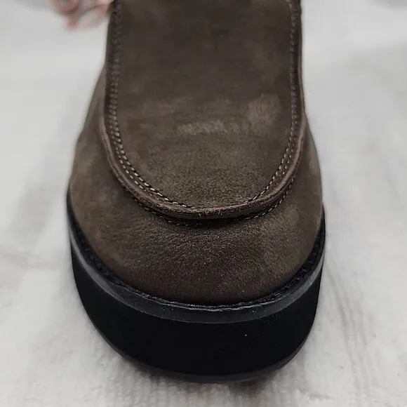 EILEEN FISHER HARRIA CHUNKY GREY LOAFER LEATHER PLATFORM LADIES 8.5 NWOB🦋NICE🦋