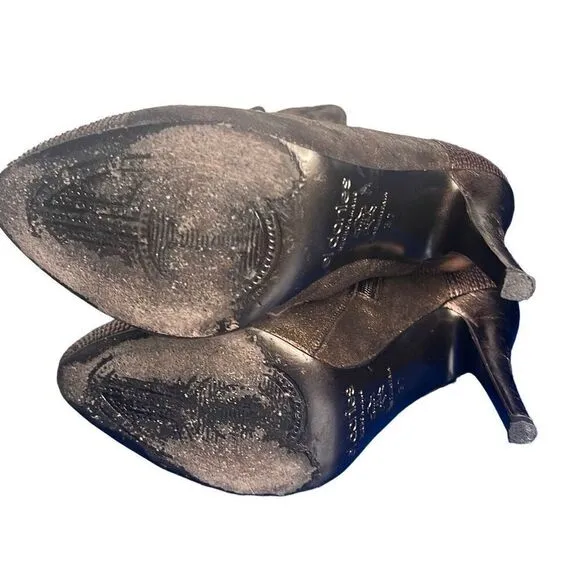 El Dantes Metallic Suede stiletto Boots Booties 6.5 Platforms