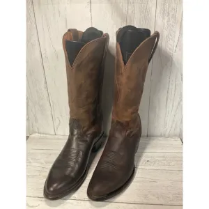 El Dorado men's Brown, cowboy boots, genuine leather 2478 size 8 1/2