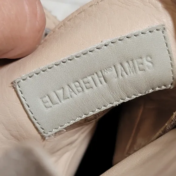 Elizabeth and James lace-up block heel boots