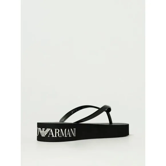 Emporio Armani Flat Sandals Woman Black