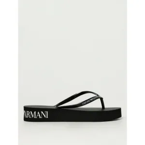 Emporio Armani Flat Sandals Woman Black