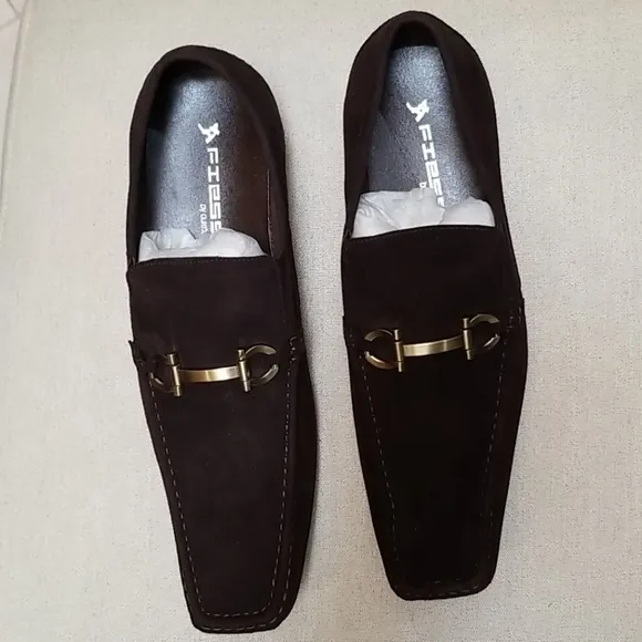 Encore by Fiesso Coffee Suede Loafers FI6249