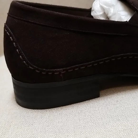 Encore by Fiesso Coffee Suede Loafers FI6249