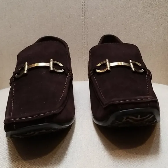 Encore by Fiesso Coffee Suede Loafers FI6249