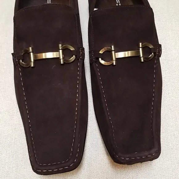 Encore by Fiesso Coffee Suede Loafers FI6249