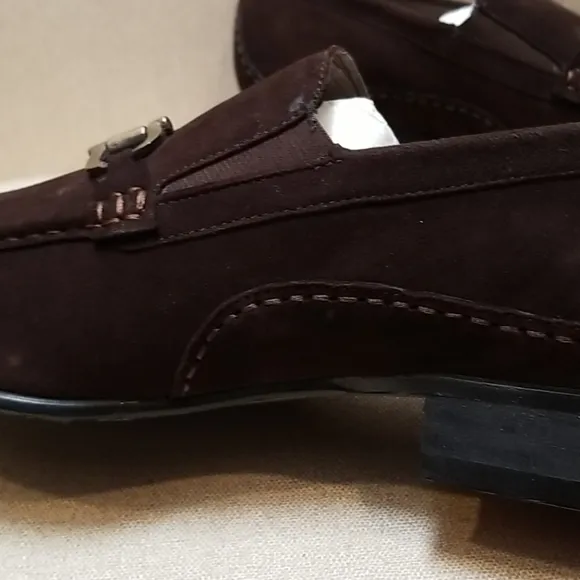 Encore by Fiesso Coffee Suede Loafers FI6249