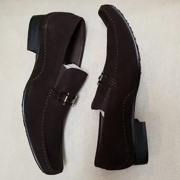 Encore by Fiesso Coffee Suede Loafers FI6249
