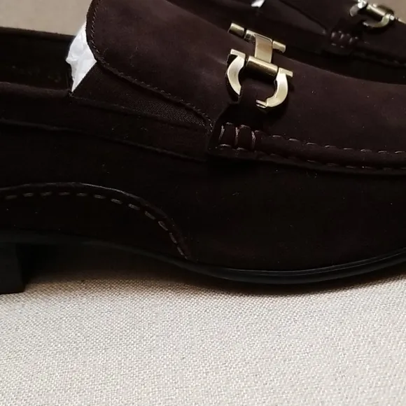 Encore by Fiesso Coffee Suede Loafers FI6249