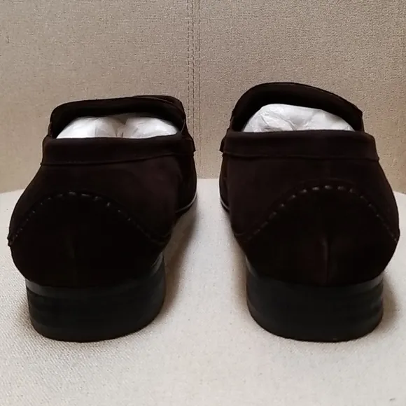 Encore by Fiesso Coffee Suede Loafers FI6249