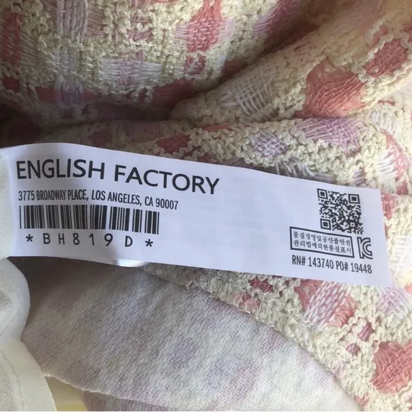 English Factory Carrie Tweed Midi Dress Size Small 4-6 Color: Pink Multi