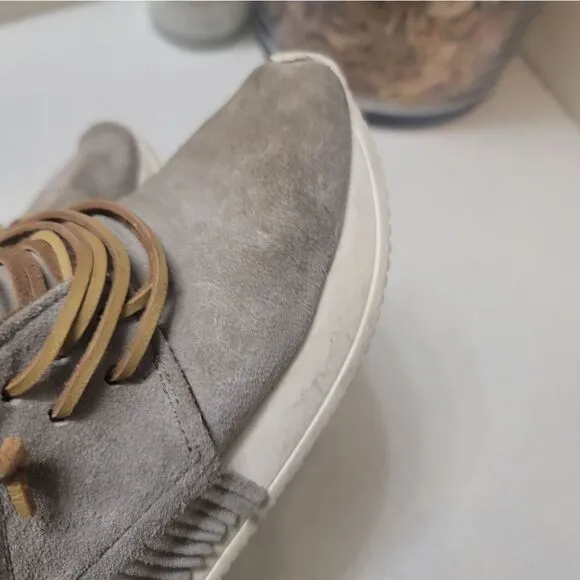 ESSE UT ESSE Fringe Leather Sneakers Shoes Made in Italy Womens Sz 36 US 7