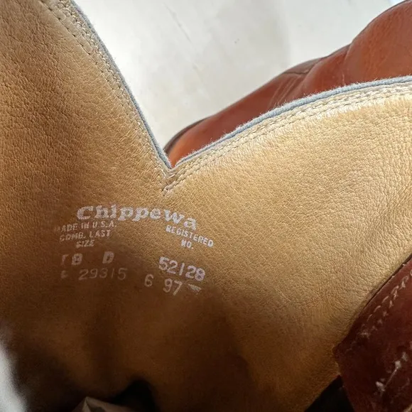 EUC Chippewa Canyon Raineer 29315 Vibram Pull On Cowboy Boots Mens 8 D USA