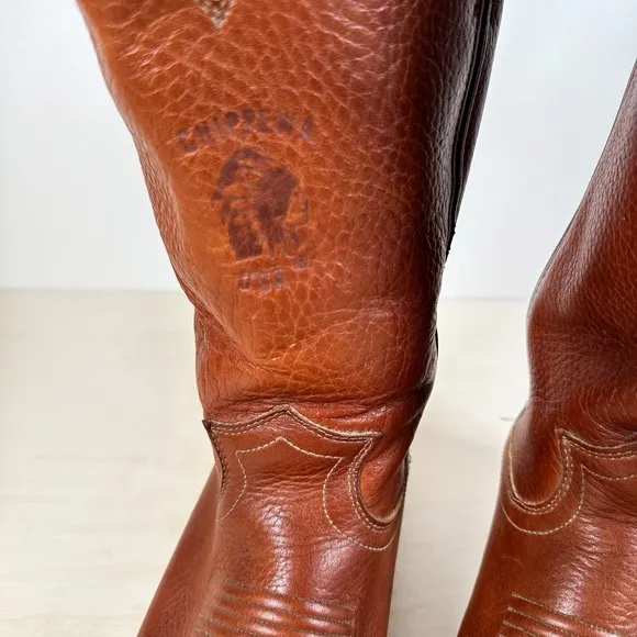 EUC Chippewa Canyon Raineer 29315 Vibram Pull On Cowboy Boots Mens 8 D USA