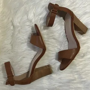 EUC Cognac Heeled Sandals