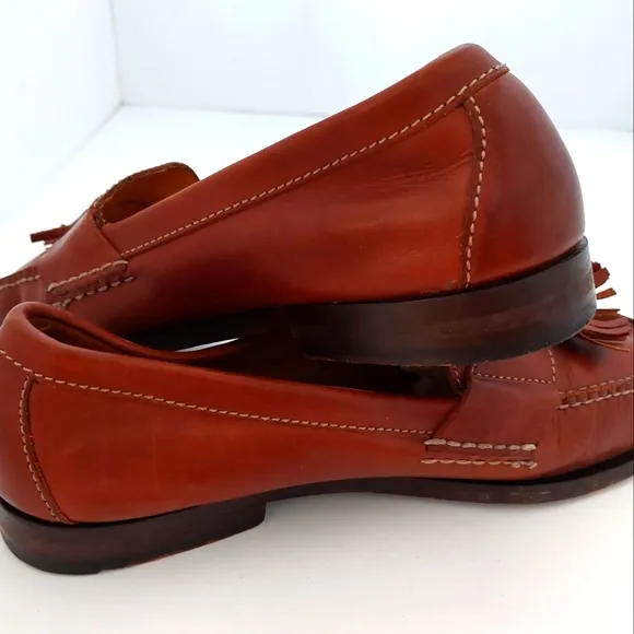 EUC Cole Haan Mens' Pinch Tassel Moc Loafer Dress Shoe Saddle Tan 8M
