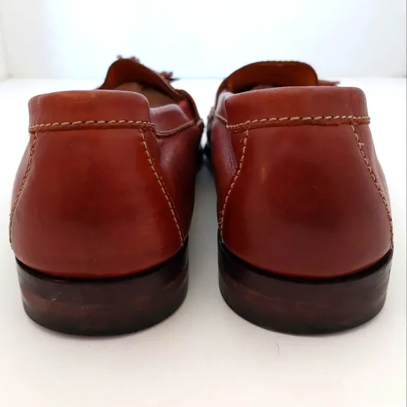 EUC Cole Haan Mens' Pinch Tassel Moc Loafer Dress Shoe Saddle Tan 8M