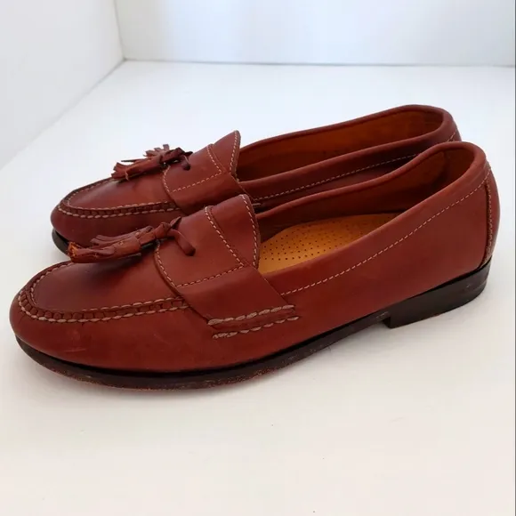 EUC Cole Haan Mens' Pinch Tassel Moc Loafer Dress Shoe Saddle Tan 8M