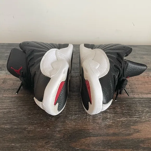 EUC KIDS JORDAN 12 RETRO 2 (TD) BLACK/VARSITY WHITE~SNEAKERS‼️BOX NOT INCLUDED‼️