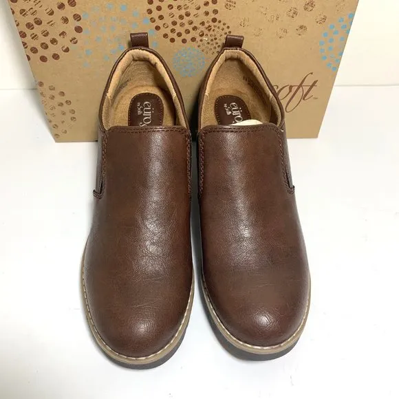 Eurosoft by Sofft Emari Boots Slip On Block Heel Booties Redwood Brown Size 9