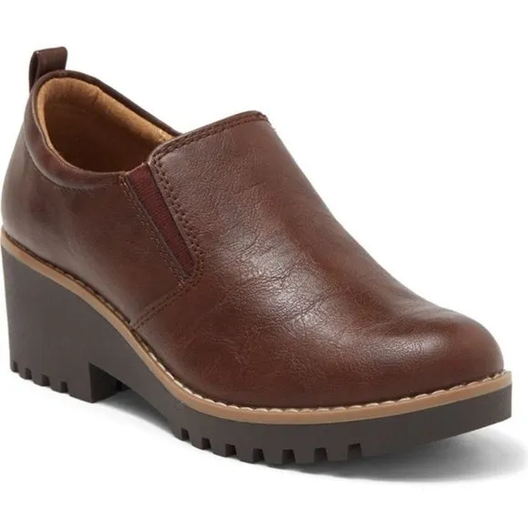 Eurosoft by Sofft Emari Boots Slip On Block Heel Booties Redwood Brown Size 9