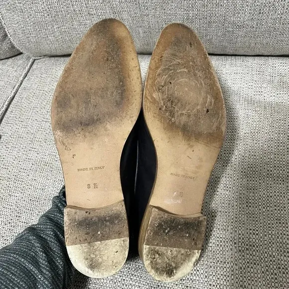 Everlane Navy Blue Leather The Modern Almond Toe Loafers Size 8.5 Made in Italy