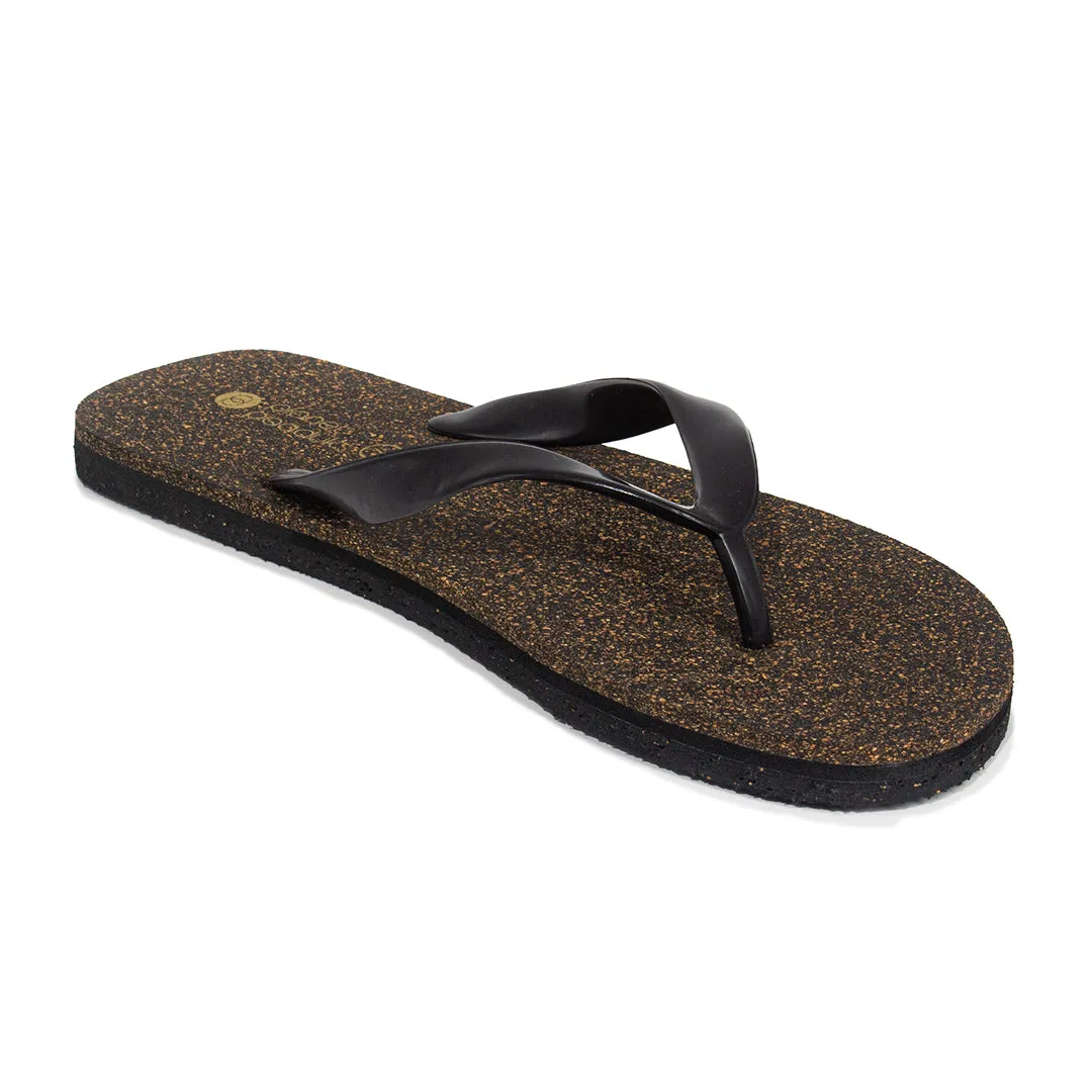 Exis Thong-Strap Cork Brown Flip-Flops For Men